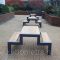 Столы уличные садовые  со скамейками "Мерано" деревянные